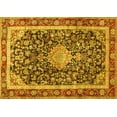 thumbnail image 1 of Ahgly Company Indoor Rectangle Medallion Yellow Traditional Area Rugs, 2' x 3', 1 of 4