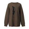 thumbnail image 2 of SHTXOZHI Graphic Sweatshirts for Women Long Sleeve Fleece Lined Pullover Casual Fall Crewneck Tops, 2 of 3