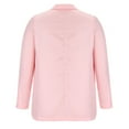 thumbnail image 2 of Blazer Jacket for Women Zpanxa Women's Casual Long Sleeve Jacket, Lapel Button Slim Work Office Blazer Jacket, Casual Open Front Work Office Outerwear Pink L, 2 of 4