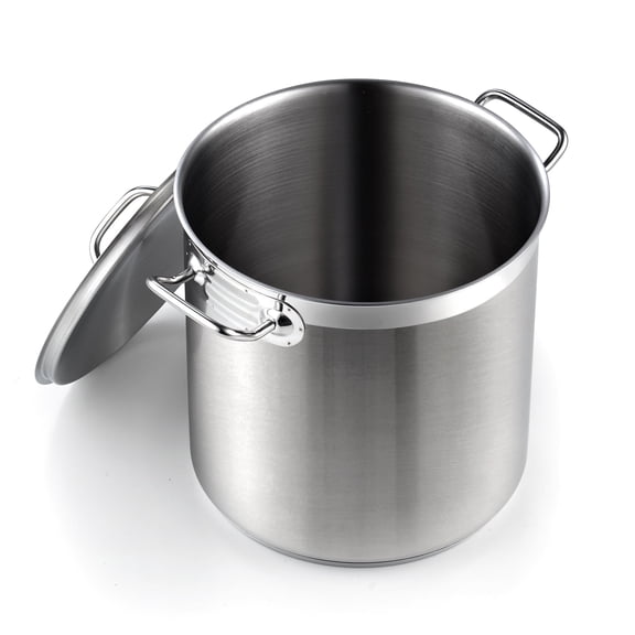 Cooks Standard Professional 11 Quart Stainless Steel Stock Pot with Lid, Large Stockpot for Cooking Pasta, Soup, Spaghetti, Oven Safe, Dishwasher Safe, Cookware for Canning, Boiling, Simmer