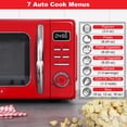 thumbnail image 3 of Galanz GLCMKZ07RDR07 - Horno de microondas retro para encimera con cocción automática y recalentamiento, descongelación, funciones de inicio rápido, fácil de limpiar con placa giratoria de vidrio,, 3 of 5