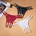 thumbnail image 4 of Bragas transparentes de encaje para mujer, lencería Sexy, tangas con abertura en la entrepierna, ropa interior con lazo bonito, bragas de tentación femenina, 4 of 5