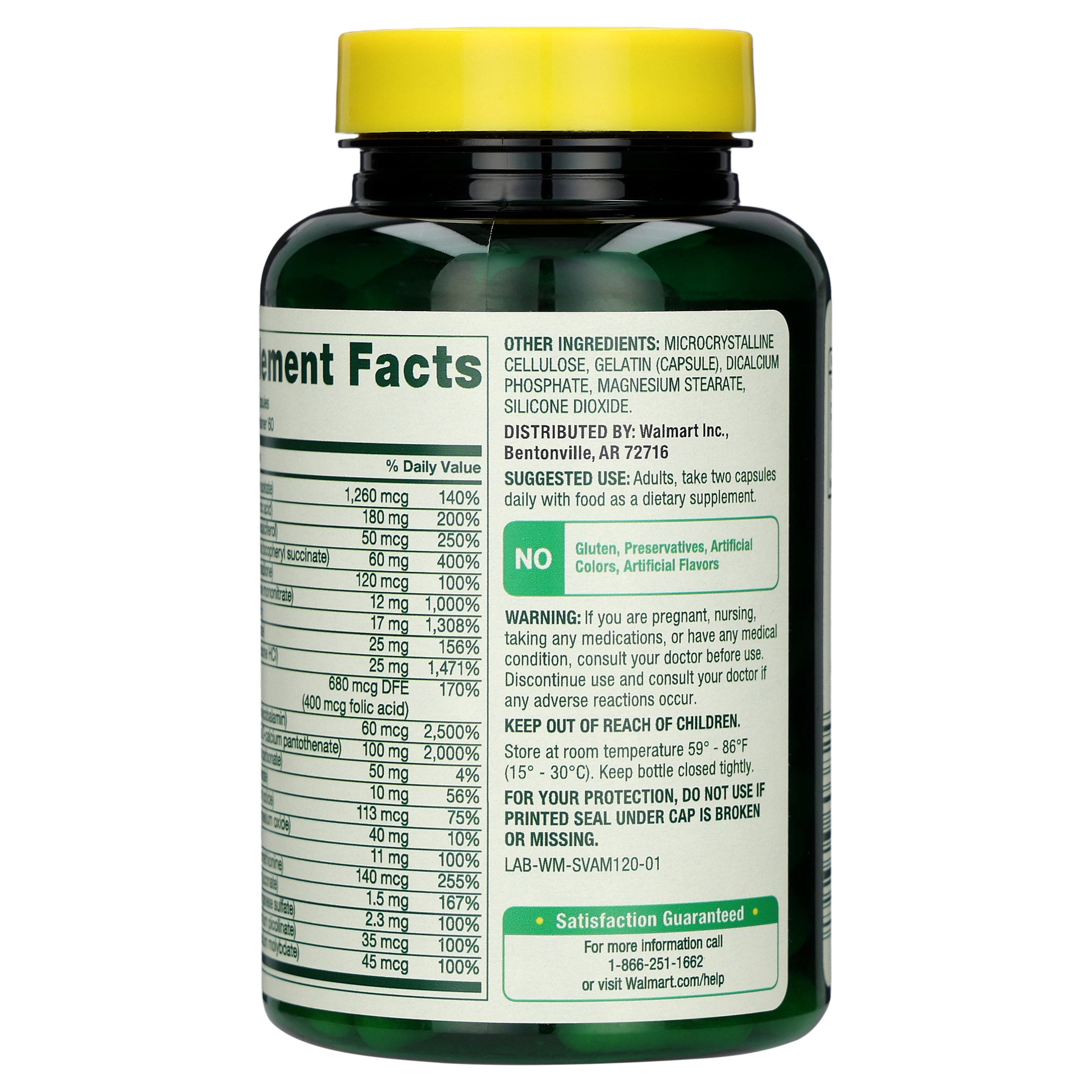 Spring Valley Adult Multivitamin Capsules; 120ct, 60 Day Supply