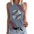 thumbnail image 2 of Tittly Womens Tank Tops Vest for Women Baseball Shirt Women Baseball Mom Tank Tops Graphic Tee Cute Workout T Shirts Casual Summer Sleeveless Vest Sleeveless Tops for Women Summer Tops Grey XXL, 2 of 4