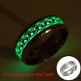thumbnail image 5 of Fashion Stainless Steel Infinity Intertwined Cross Luminous Rings Glowing In Dark Finger Rings For Men Women Wedding Jewelry Silver Color 7, 5 of 5