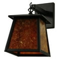 thumbnail image 2 of Meyda 141863 7 in. Seneca 1 Light Hanging Wall Sconce, Black & Amber Mica, 2 of 4