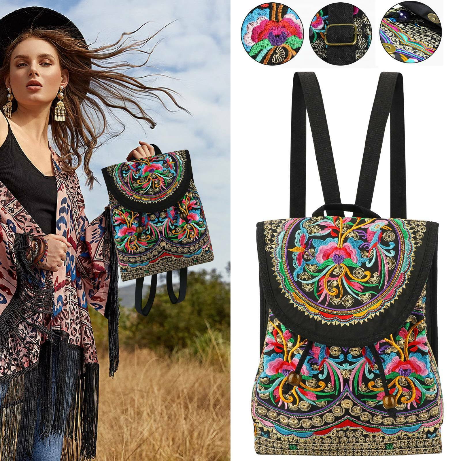 Vintage Handmade Embroidered Girls Backpack, Jamaica | Ubuy