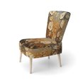 thumbnail image 3 of Designart "Pointillism Dot Artistry Golden Petals in Wildflowers" Yellow Wildflowers Upholstered Accent Chair - Traditional Arm Chair For Bedroom, 3 of 5