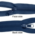 thumbnail image 4 of Uxcell #5 10 Yards Bulk Nylon Coil Zipper by the Yards with 20 Pcs Zipper Sliders and Ruler for Sewing Dark Blue, 4 of 6