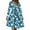 Blue, variant on WTOBBY Women's Fashion Casual V-Neck Long Sleeve Waist Floral Print Midi Dress Feminine Floral Pattern with Accentuated Waist for Spring Versatile Length for Work and Play,Blue L