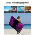 thumbnail image 5 of Purple Rose Towel Set of 3, Soft Microfiber Bath Towels, Hand Towel, Washcloths, Vintage Abstract Garden Flower Floral Black Quick-Dry Absorbent Towels for Bathroom Kitchen Hotel Beach Gym Spa, 5 of 7