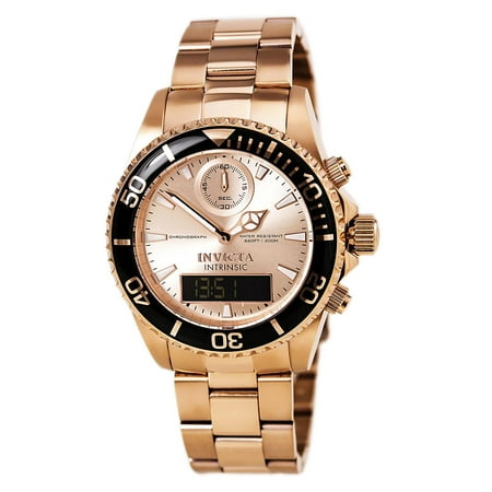 Invicta Men's Pro Diver Rose-Tone 18K Gold Plated SS Rose-Tone Dial