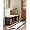 thumbnail image 4 of Unique Loom Chindi Jute Collection Area Rug (2' 2" x 6' 1" Runner White and Black/Black), 4 of 9