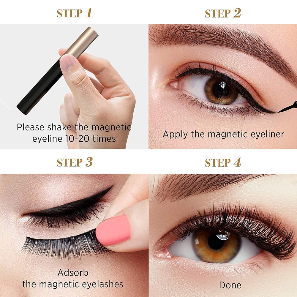 Sarapandan Magnetic eyeliner and eyelash kit, reusable false eyelashes