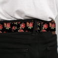 thumbnail image 4 of Buckle-Down Belt, Seatbelt Buckle Belt, Red Roses Scattered Black, 34 to 52 Inches, 4 of 9
