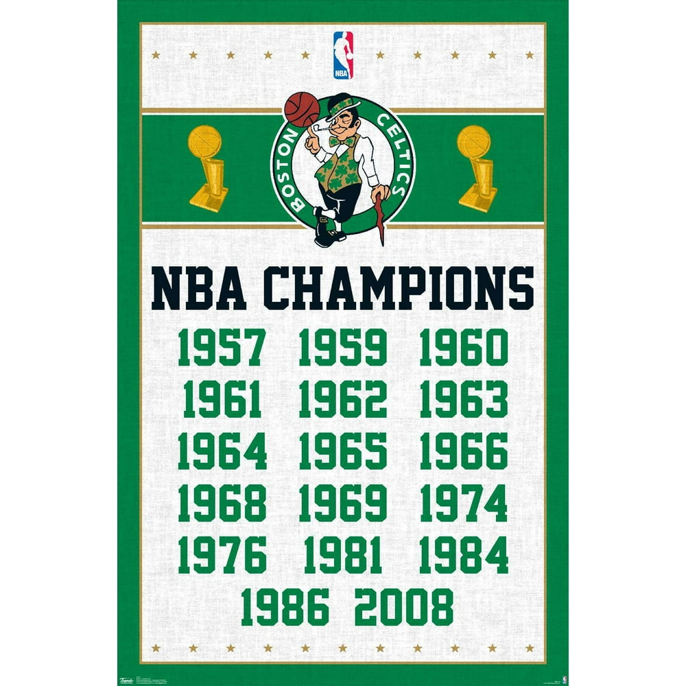 NBA Boston Celtics Champions 13 Poster