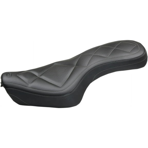 Super Tripper 1-Piece Seat (Carbon/Extended) Compatible with 10-19 Harley XL1200C