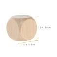 thumbnail image 3 of HLONK Wooden Dice 100pcs Unfinished 6 Sided Blocks for Games & Parties, 3 of 6