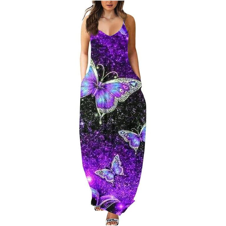 Maxi Dress For Women, Midi Dresses For Women, Dresses For Women 2023  Elegant, Peachy Shapewear, Midi Dresses For Women, Long Plus Size Dress For  Women, Summer Dresses For Women Yc-Purple 