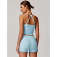 thumbnail image 2 of Two Piece Workout Sets for Women Sports Bra Tank Top High Waist Booty Lifting Shorts Gym Yoga Active Wear Outfits, 2 of 10