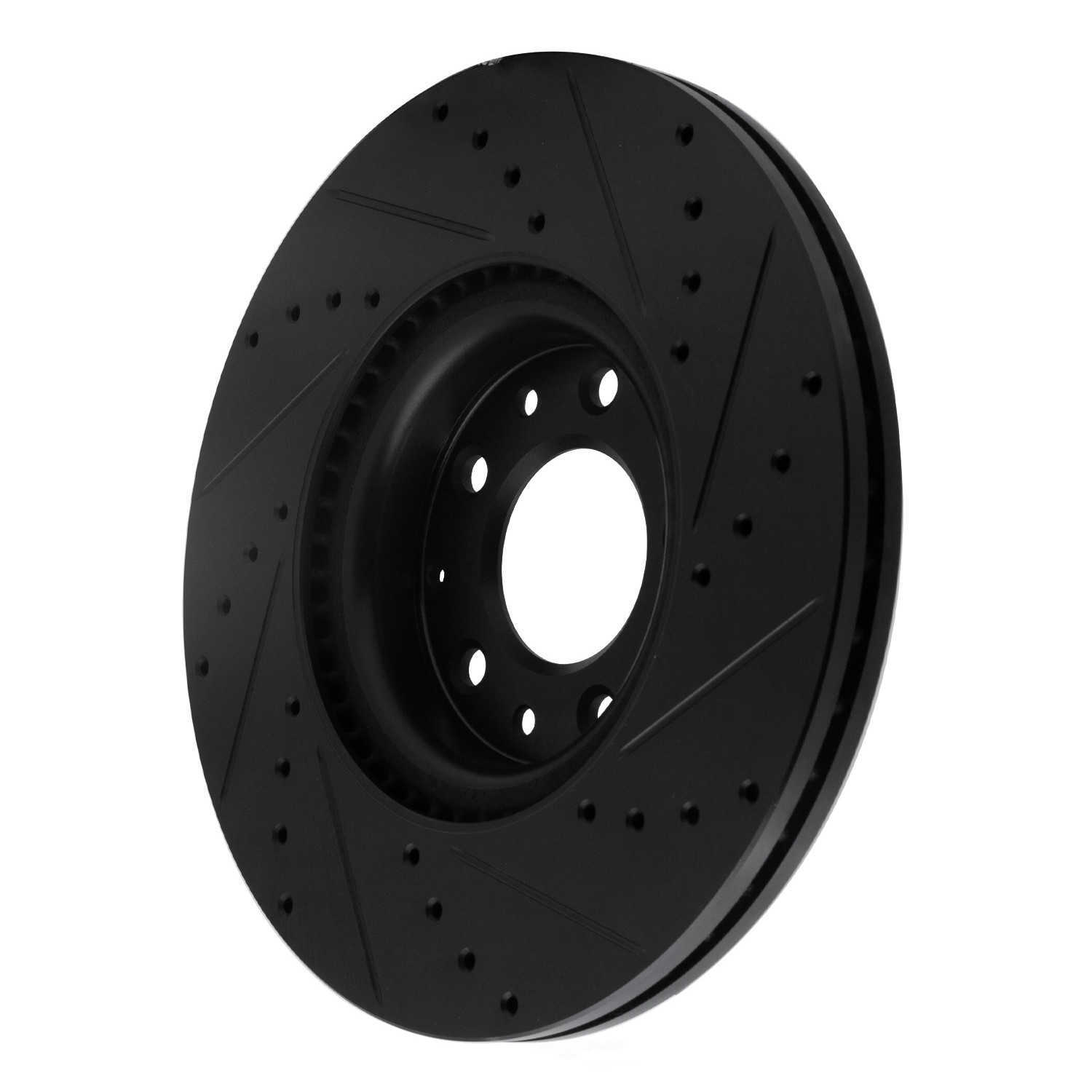 Dynamic Friction Company 633-80045L DFC Brake Rotor - Drilled And Slotted - Black