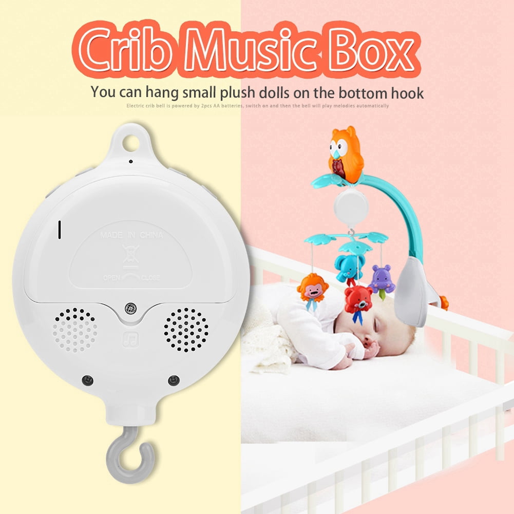 Mgaxyff Baby Infant Crib Bed Hanging Musical Bell Electric Music Box 12pcs Sweet Melodies, Hanging Crib Bell,Crib Bed Bell