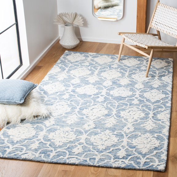 Safavieh Metro Sutton Medallion Area Rug, Blue/Ivory, 6' x 6' Square