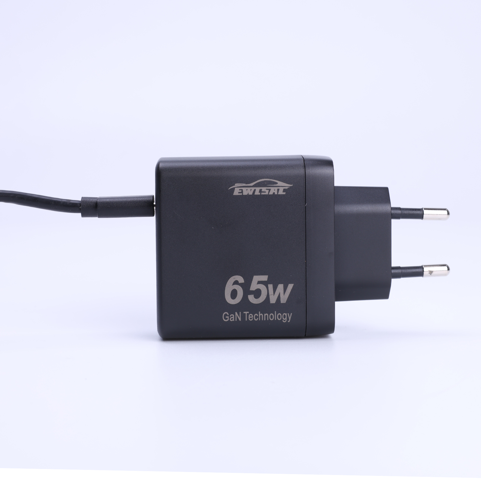 65W GaN Triple-Port USB Wall Charger | Fast PD Charging Station (EU Plug) - Compatible for iPhone 16 Pro/16/15, for Samsung S24/S23, and Tablets | Portable Travel Power Adapter
