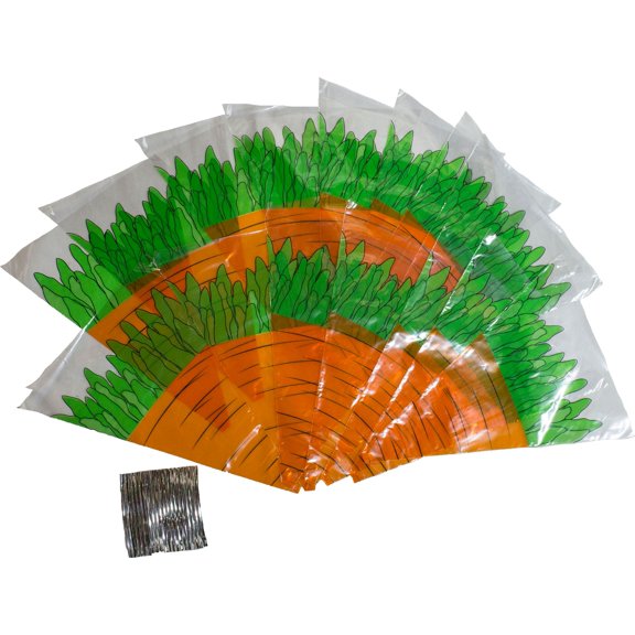 Easter Party Favors- Set Of 15 Carrot Shaped Treat Gift Bags