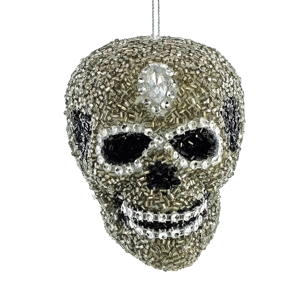 Katherine's Collection Encrusted Day of Dead Skull Halloween Holiday Ornament 
