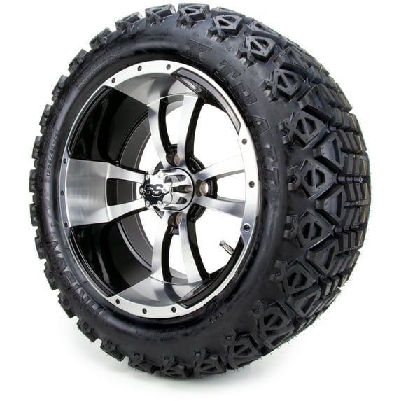 14" MODZ® Storm Trooper Golf Cart Wheels and All Terrain Tires + Lift Kit Combo