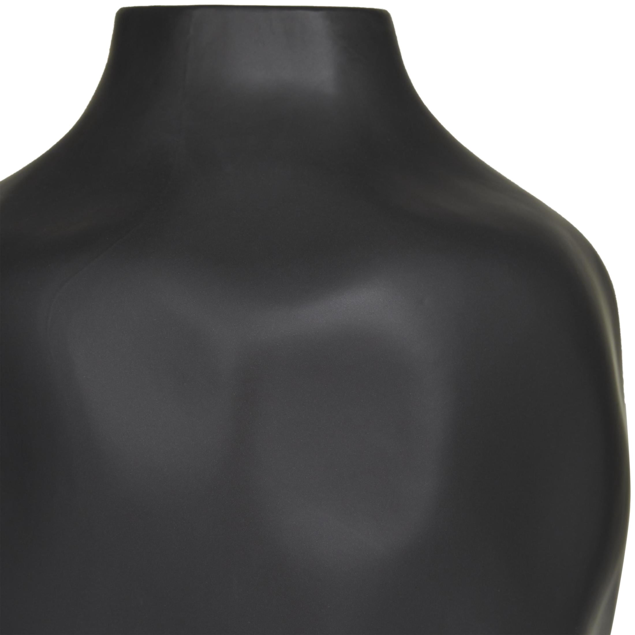 CosmoLiving by Cosmopolitan 14" Abstract Faceted Black Ceramic Vase