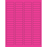 Box Partners Rectangle Laser Labels 1 3/4" x 1/2" Fluorescent Pink 8000/Case LL170PK