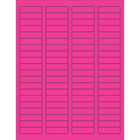 Box Partners Rectangle Laser Labels 1 3/4" x 1/2" Fluorescent Pink 8000/Case LL170PK