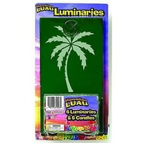 PMU Hawaiian Luau Party Lantern Luminaries Palm Tree Party Decoration and Accessory (6/Pkg) Pkg/1