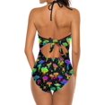 thumbnail image 4 of NICKSUN Maillot de Bain une Pièce pour Femmes Contrôle du Ventre Maillot de Bain Modeste Col en V, 4 of 9