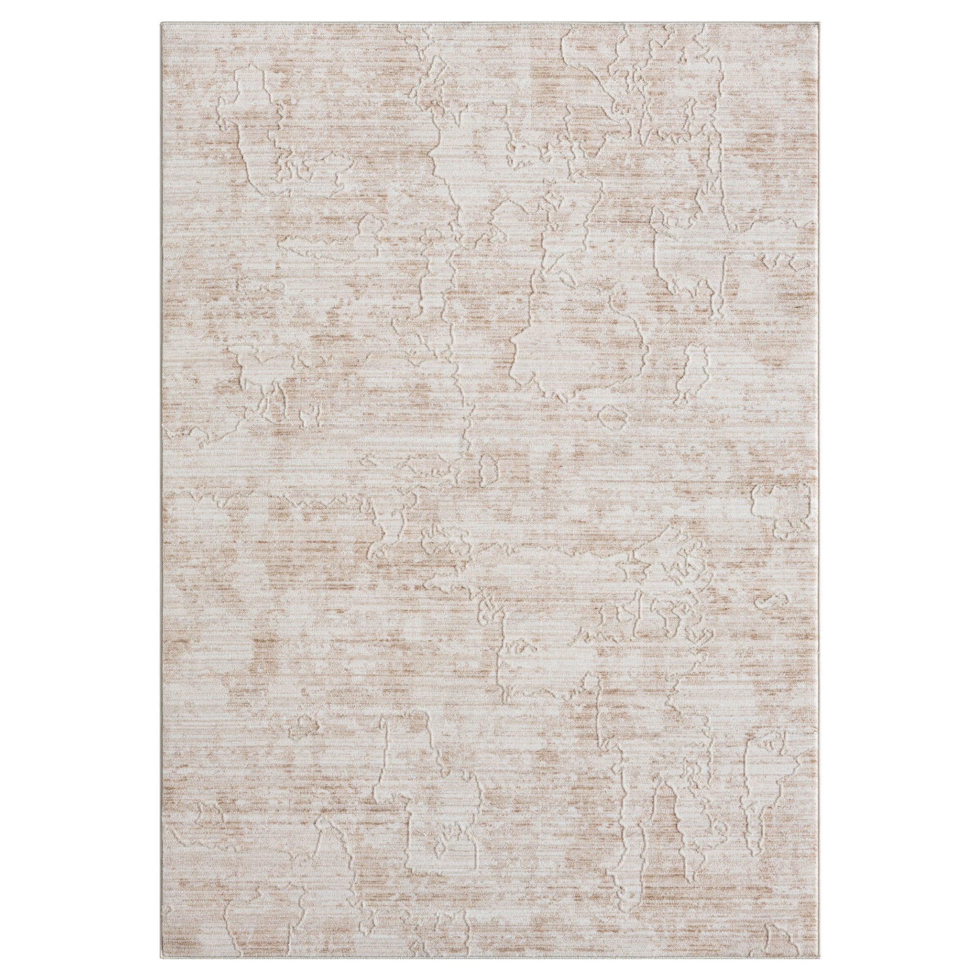 Laddha Home Designs 7.75' x 9.75' Loomed Abstract Rectangular Area Throw Rug - Beige and Cream