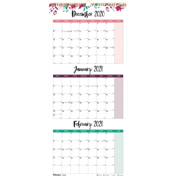 3-month Quick View Wall Calendar - Walmart.com - Walmart.com