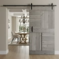 thumbnail image 3 of Coast Sequoia Inc Coast Sequoia 42in x 84in S Series Pine Wood Sliding Barn Door Without Hardware Light Grey, 3 of 6