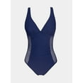 thumbnail image 4 of CUPSHE Women's One Piece Swimsuit Ruched Plunging V Neck Lace Bathing Suit Full Coverage, 4 of 5
