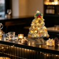 thumbnail image 5 of 2026 Christmas Home Party Decoration Flocked Wintery Mini Tabletop Christmas Tree Before Lit Small Xmas Tree With Velvet Balls Ornaments Desktop Christmas Decor Christmas Celebration Party, 5 of 6