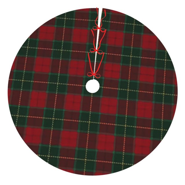 Faldas para árbol de Navidad a cuadros de 30 pulgadas, gruesas, para decoración navideña de invierno, para árbol de Navidad
