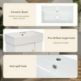thumbnail image 4 of taoruifang Meuble-Lavabo de Salle de Bain Flottant Moderne de 21,6 Po avec Lavabo en Céramique, Blanc, 4 of 5