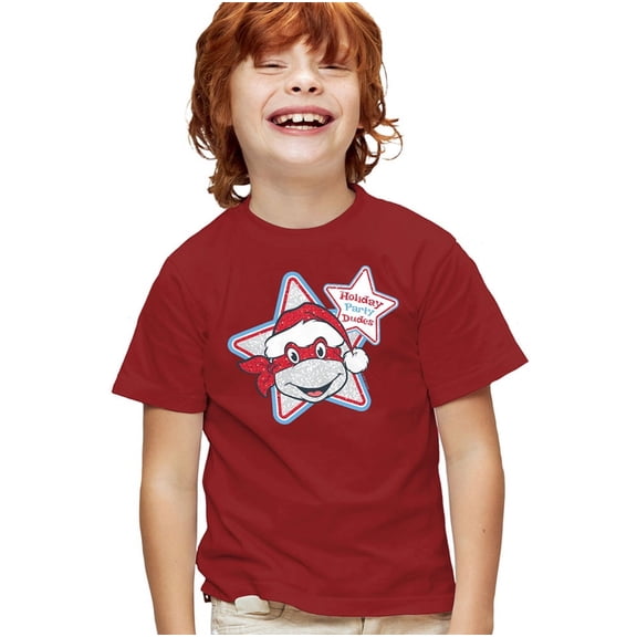 Teenage Mutant Ninja Turtles Christmas Holiday Party Dudes Kids T Shirtfor Youth Toddler Boys and Girls
