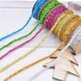thumbnail image 2 of 1 Rolls Christmas Tinsel Ribbon Metallic Garland Tinsel Garland Christmas Metallic Tinsel Ribbon Glitter Tinsel Ribbon for Christmas Wedding Birthday Party Decorations, 2 of 7