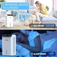thumbnail image 3 of Dehumidifier for Home, 85 OZ Water , (800sq.ft) Small Dehumidifiers for Bathroom Bedroom Basement with Drain Hose, Auto Shut Off, 3 Gear Timer, Sleep Mode, 7 Colors LED Light, 3 of 6