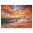 thumbnail image 2 of Waves under Colorful Clouds - Large Seashore Canvas Print, 2 of 3
