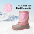 thumbnail image 6 of DREAM PAIRS Kids Snow Boots Boys & Girls Winter Waterproof Mid-Calf Outdoor Warm Shoes Grey/Pink/Pink Camo Size 9, 6 of 6