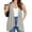 C1-Light Gray, variant on Women's Plus Size Summer Shrugs with Pockets Sleeveless High Low Hem Draped White 2X Loose Fit Elegant Blazer Style Boleros Flowy Open Front Lightweight Cardigan