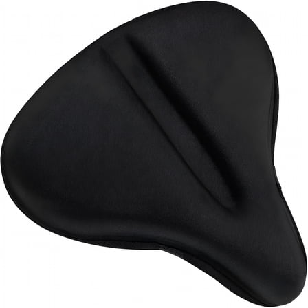 MELIVO Extra Wide Unisex Adult Bicycle Saddle Cushion, Lycra Black